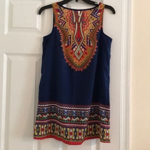 D’closet beautiful blouse tunic bright color S